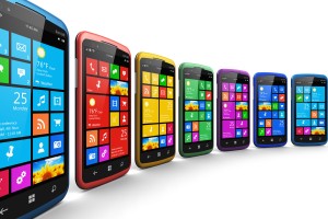 Modern smartphones with touchscreen interface
