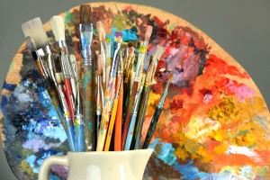 Paintbrushes and Palette